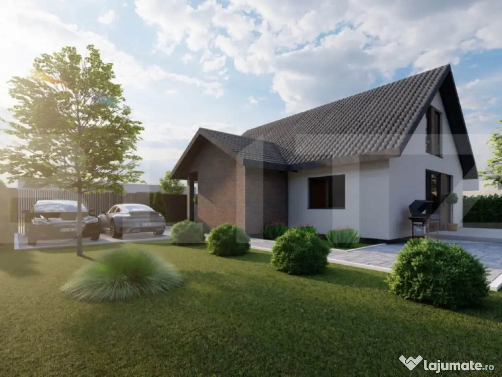 Casă individuală – 140 mp utili, teren 520 mp, front str