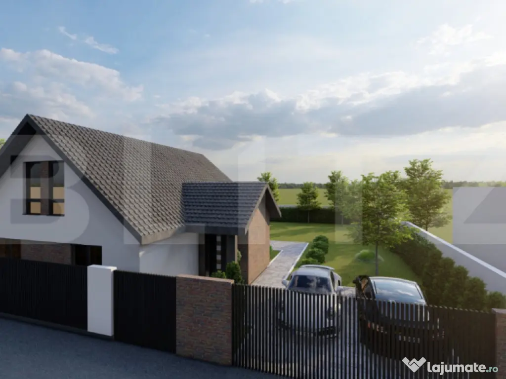 Casă individuală – 140 mp utili, teren 520 mp, front str