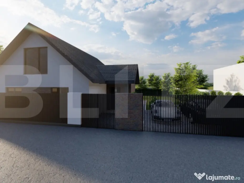 Casă individuală – 140 mp utili, teren 520 mp, front str