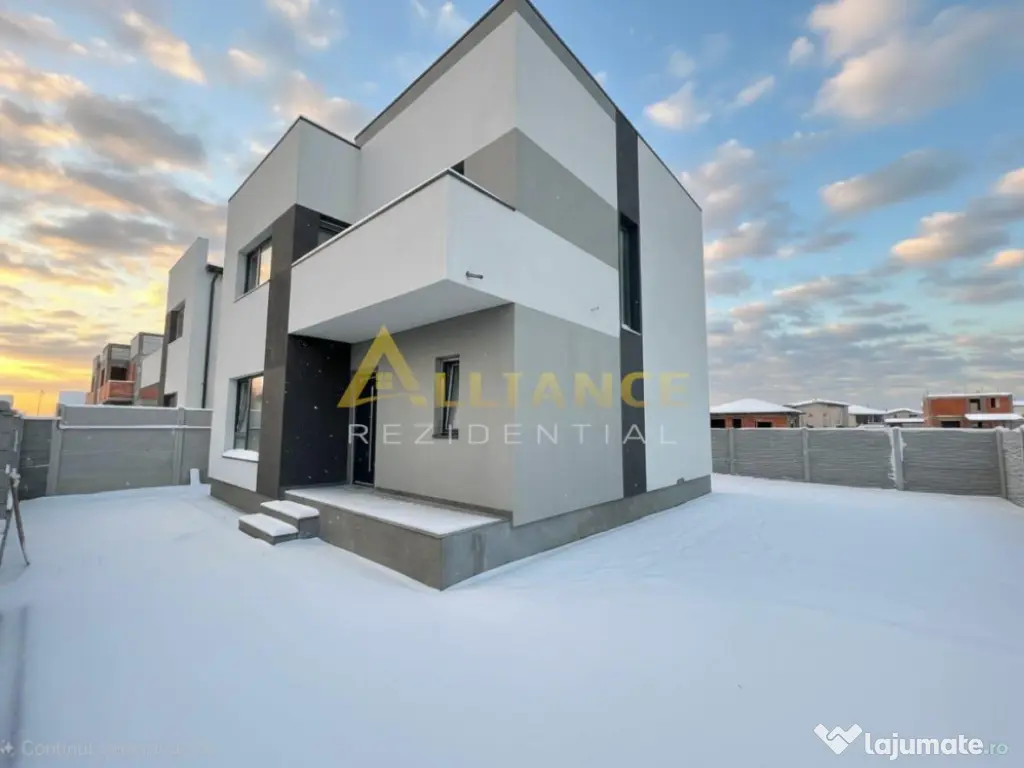 Casa e cu 4 camere 2 bai teren 455mp