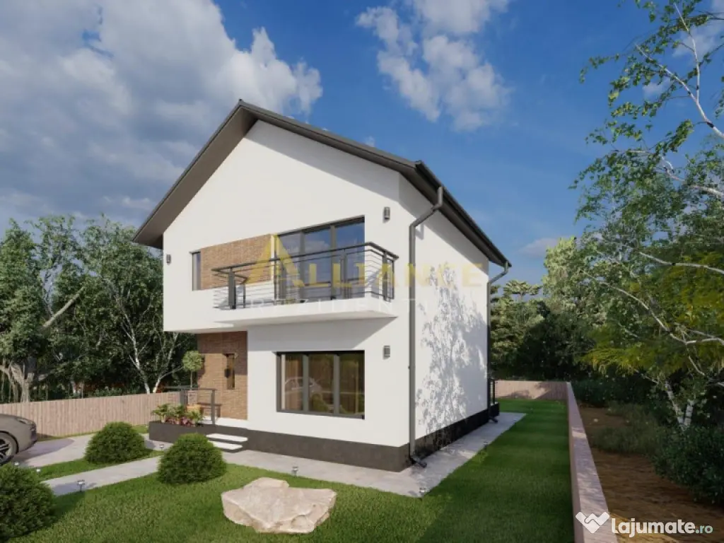 Vila individuala | P 1E | 4 camere | 3 bai | Teren 425 mp