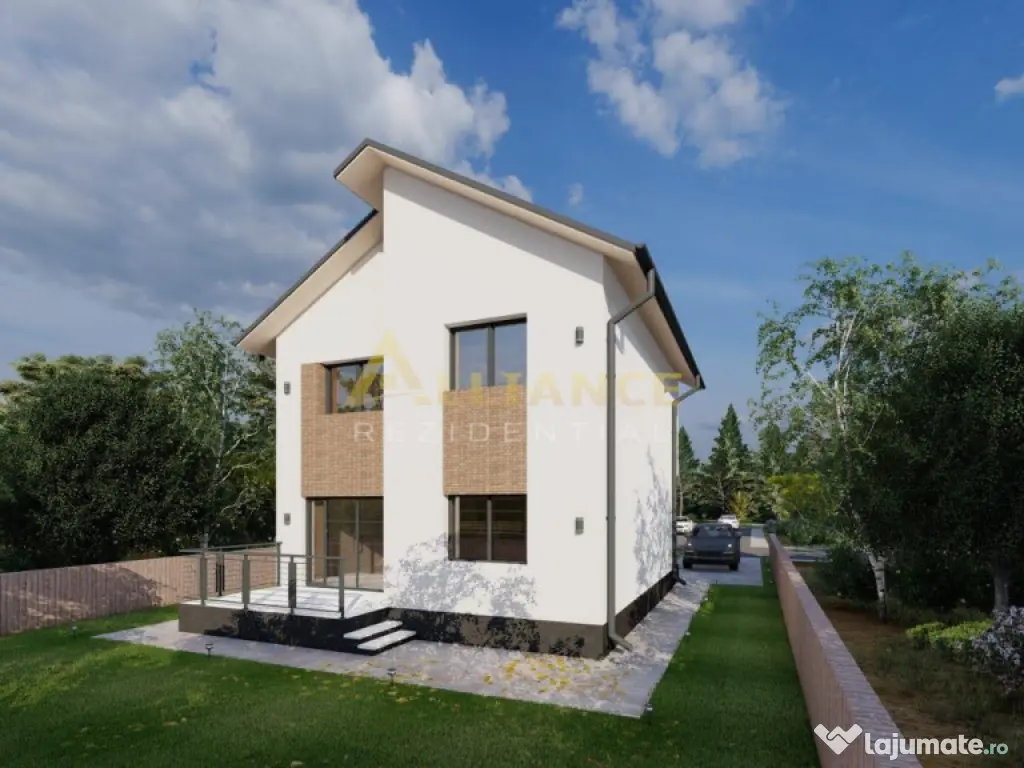 Vila individuala | P 1E | 4 camere | 3 bai | Teren 425 mp