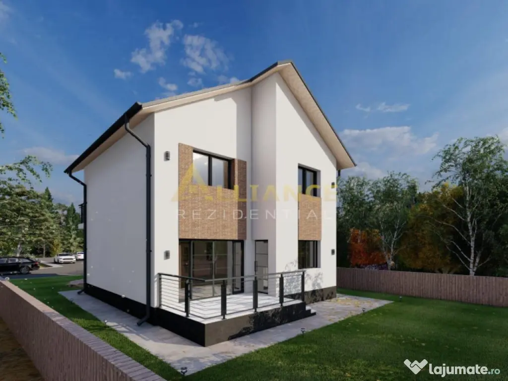 Vila individuala | P 1E | 4 camere | 3 bai | Teren 425 mp