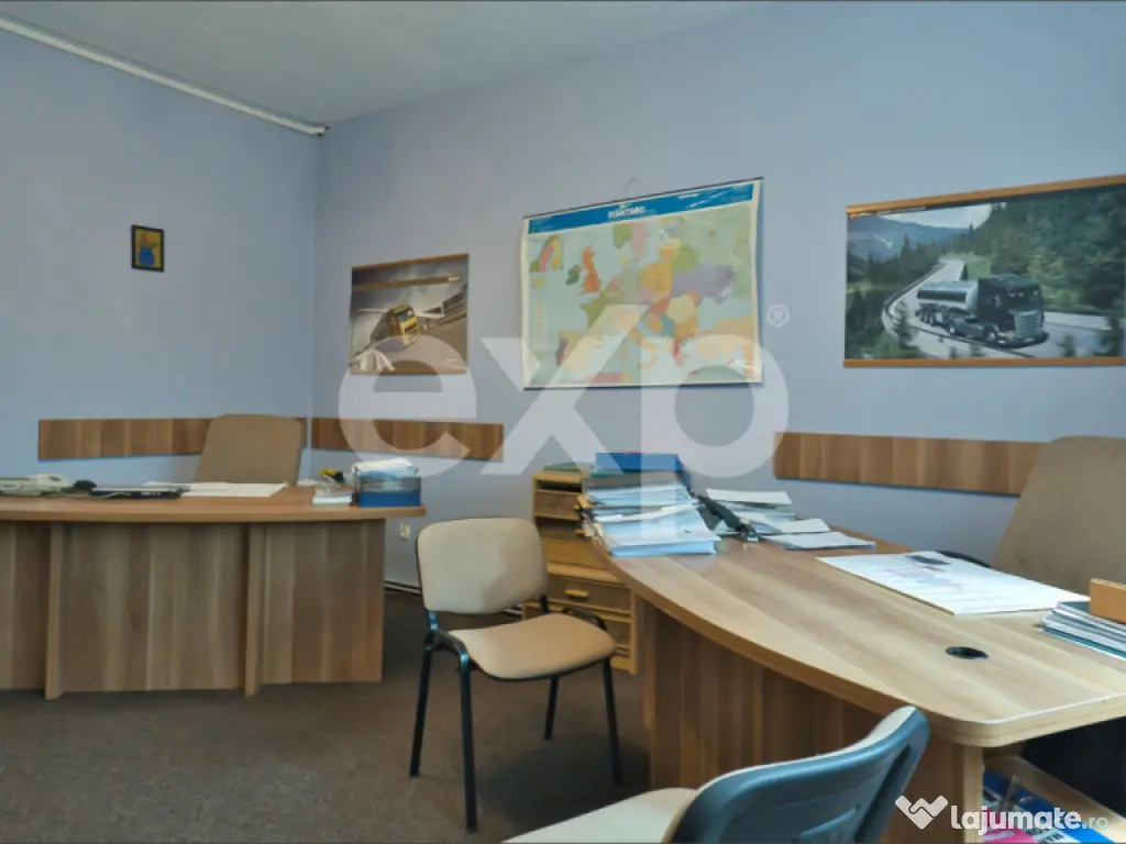 Proprietate industrială cu vizibilitate DN13 – Hală, bir