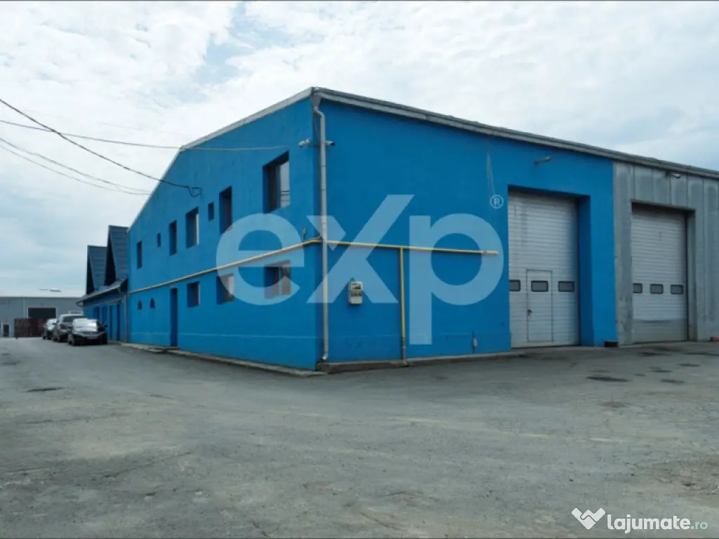 Proprietate industrială cu vizibilitate DN13 – Hală, bir