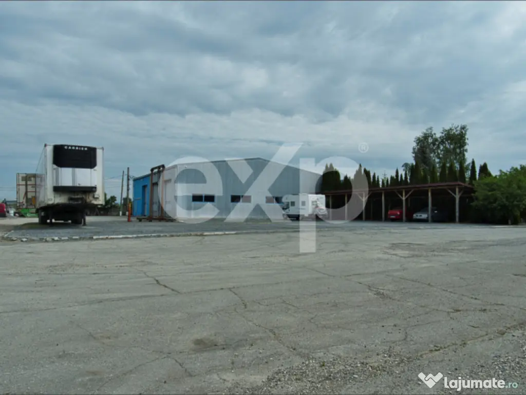 Proprietate industrială cu vizibilitate DN13 – Hală, bir