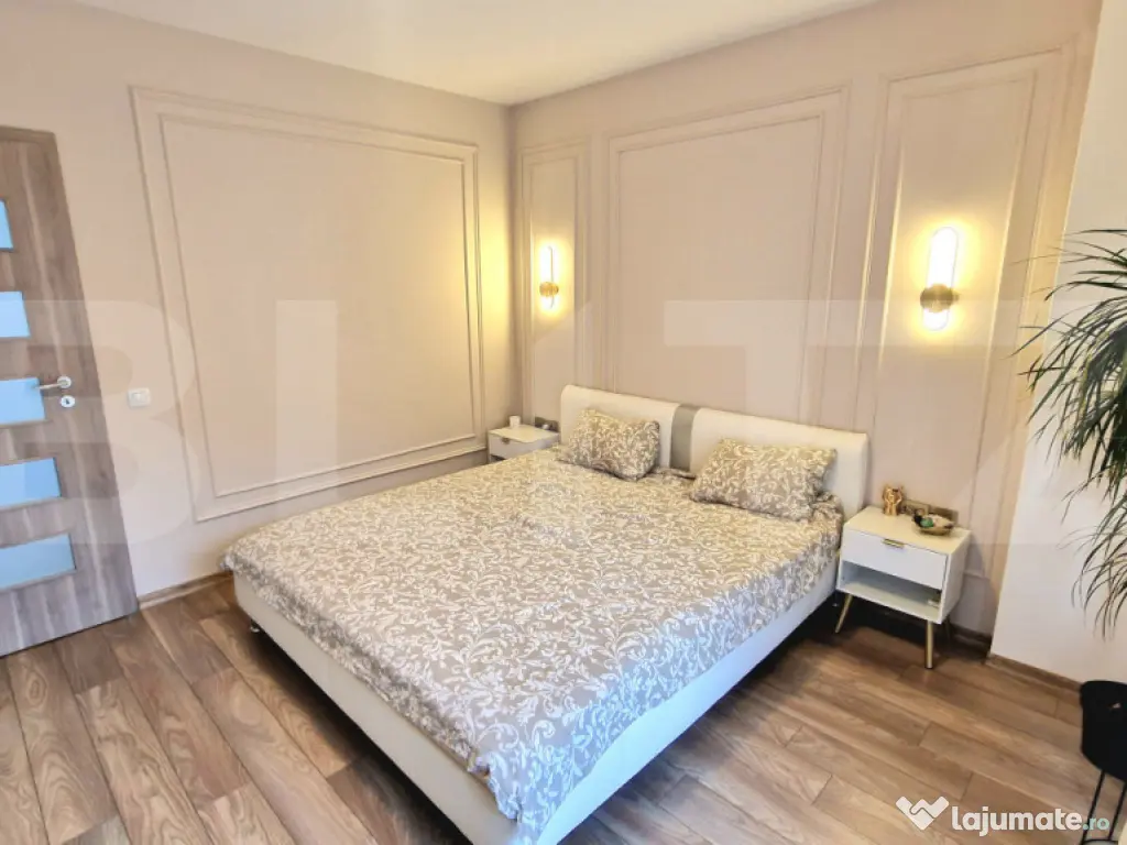 Apartament modern cu 3 camere, gradina, parcare cu CF, zona