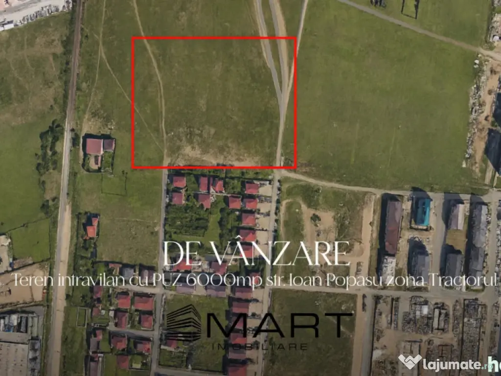 Teren intravilan 6000mp cu PUZ, P+2E zona Tractorul