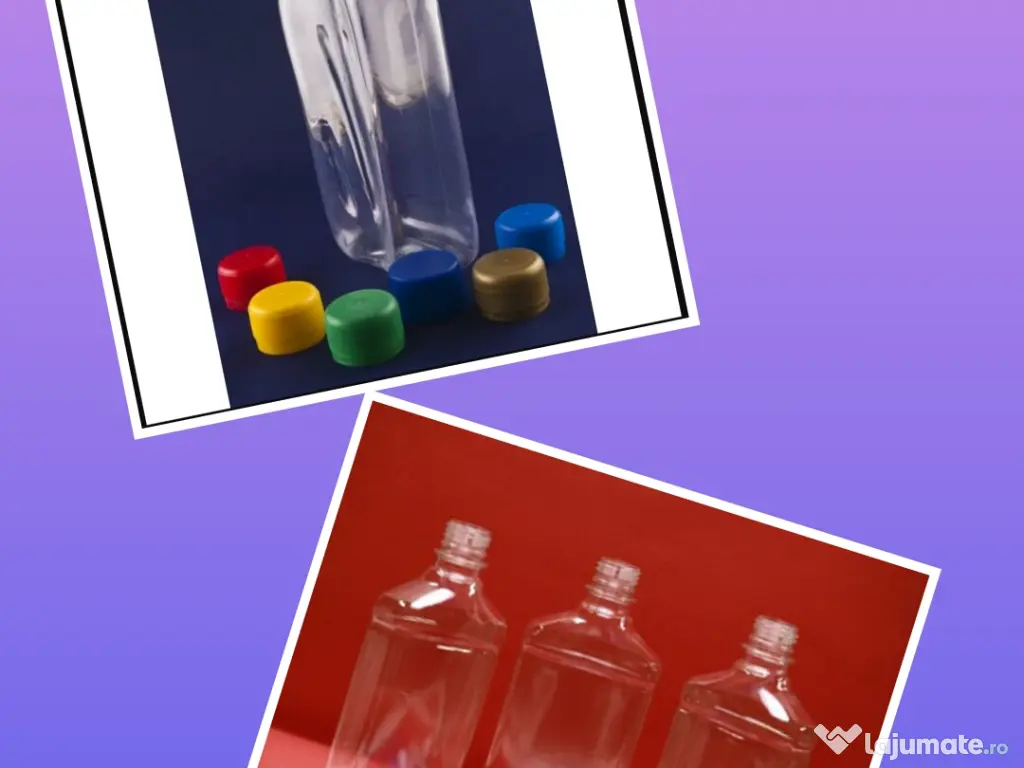 Sticle din plastic plate flacon 500 ml pet transparent 