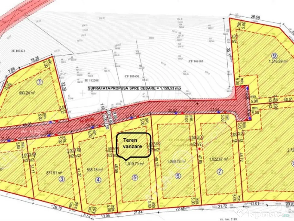 Teren intravilan 1019 mp in Tocile pretabil casa de vacanta