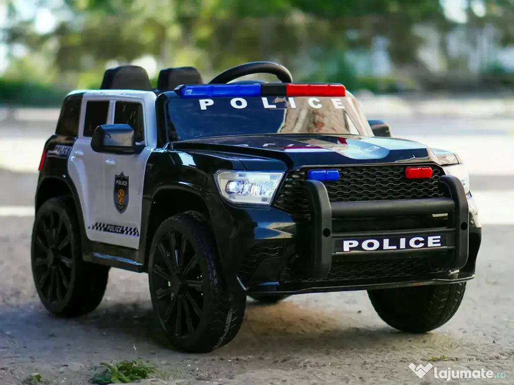 Masinuta electrica de politie, Kinderauto POLICE 911 120W 12V 7Ah Black 