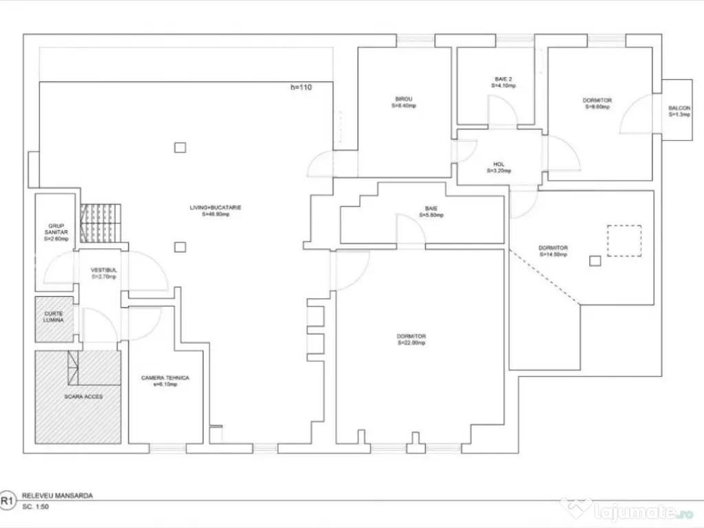 Apartament tip loft | 6 camere 125MP | Floreasca | Boxa |