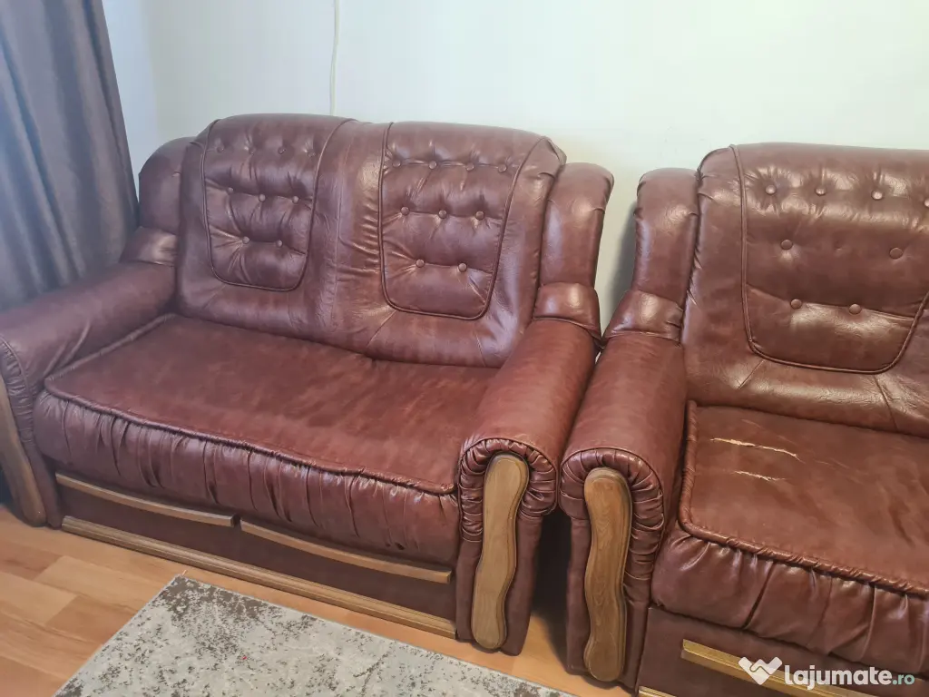 Set Canapea piele ecologică 