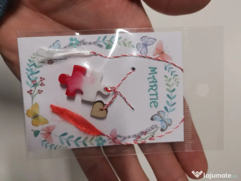 Mărțișoare Handmade - Rășină Flori Naturale & Foiță Aur - Resinuum 