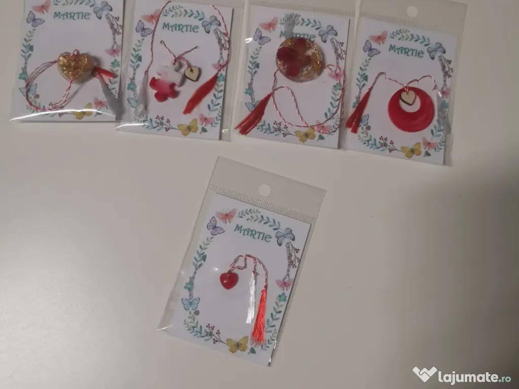 Mărțișoare Handmade - Rășină Flori Naturale & Foiță Aur - Resinuum 