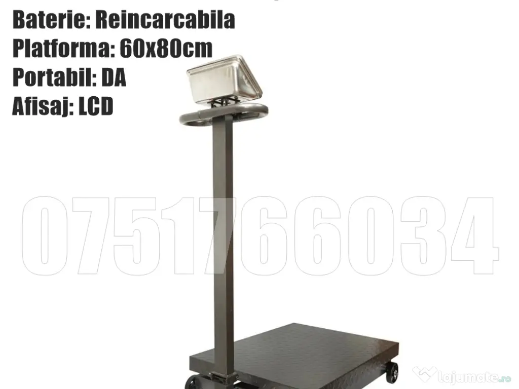 Cantar Platforma Portabil Reincarcabil Animale Legume Fructe Marfa 1500kg