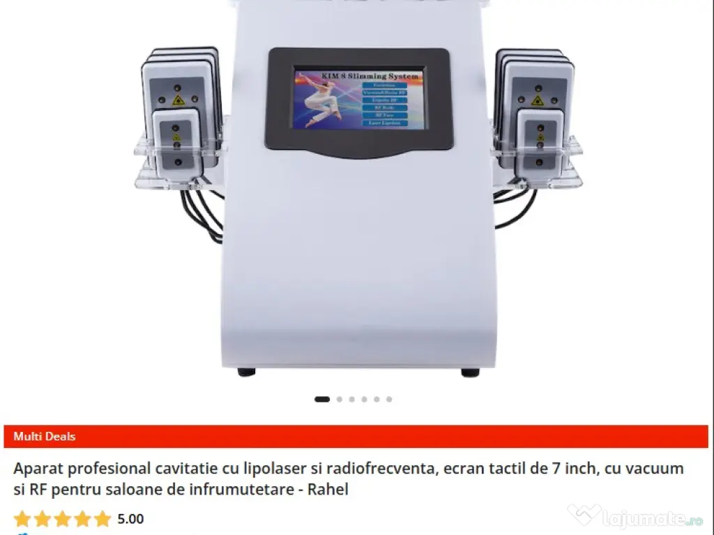 Aparat profesional cavitație cu lipolaser, radiofrecvență vaccum cu RF M919S 