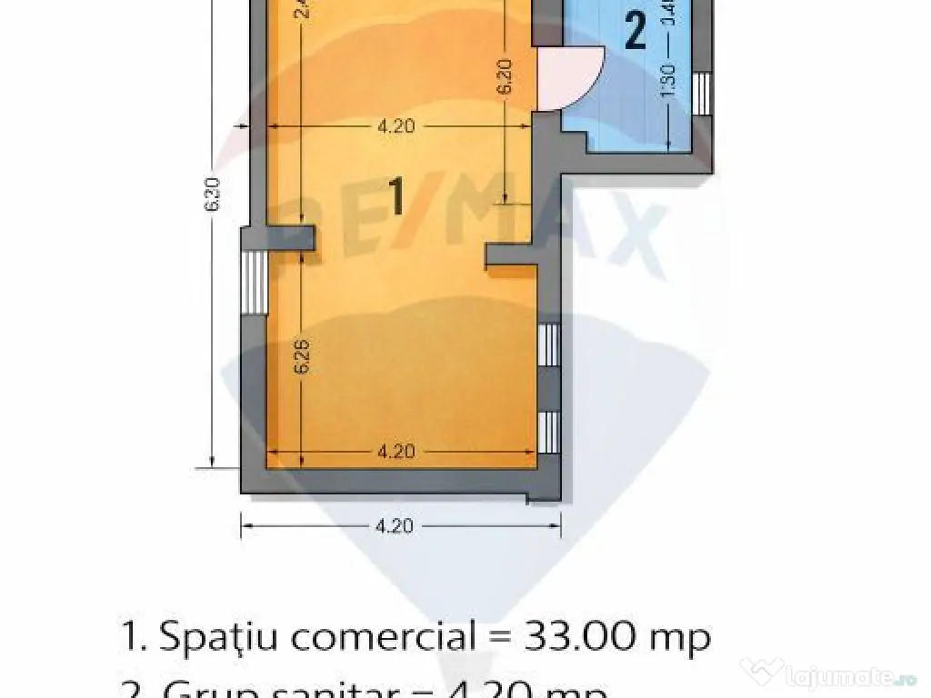 Spațiu comercial de 37.2mp de închiriat în zona Eroii ... 