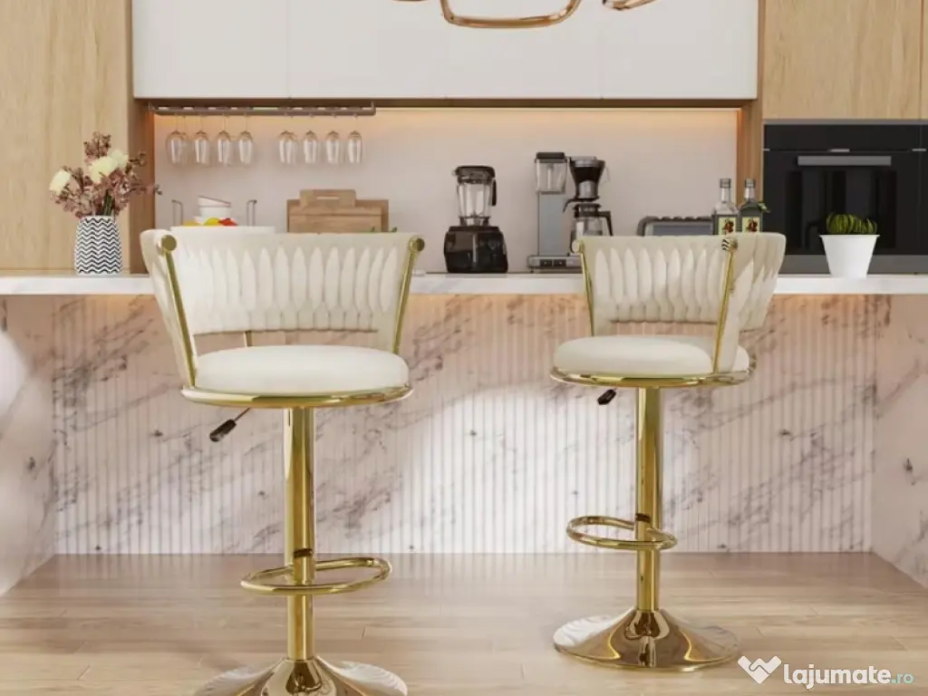 Set doua scaune bar catifea
