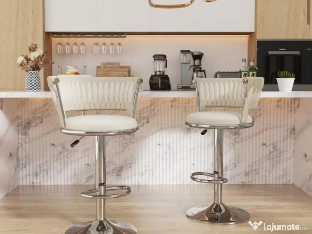 Set doua scaune bar catifea