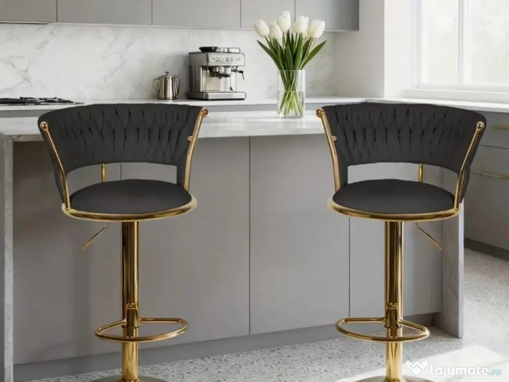 Set doua scaune bar catifea