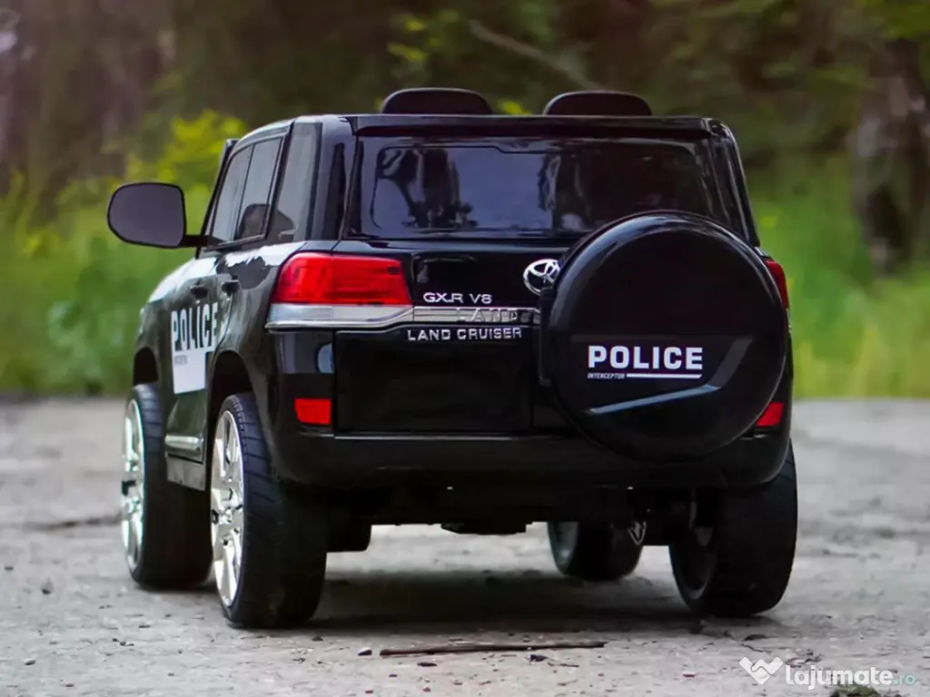 Masinuta electrica de politie, Toyota Land Cruiser 160W 12V Black