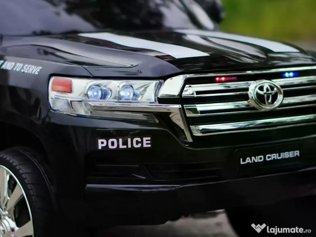 Masinuta electrica de politie, Toyota Land Cruiser 160W 12V Black