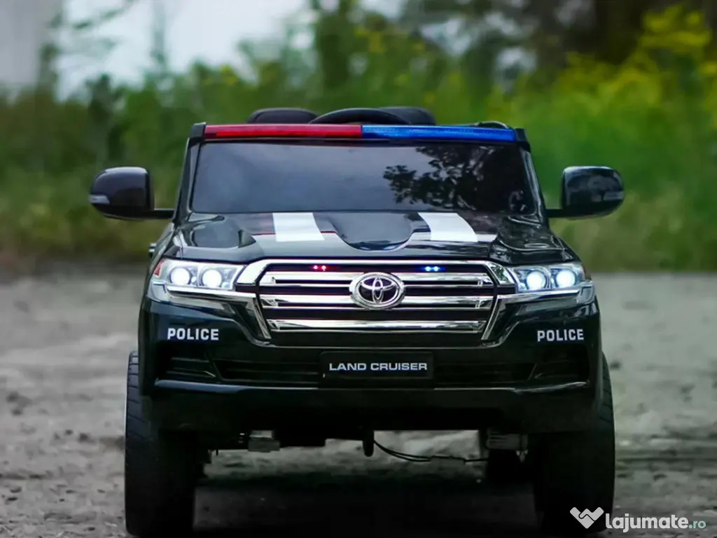 Masinuta electrica de politie, Toyota Land Cruiser 160W 12V Black