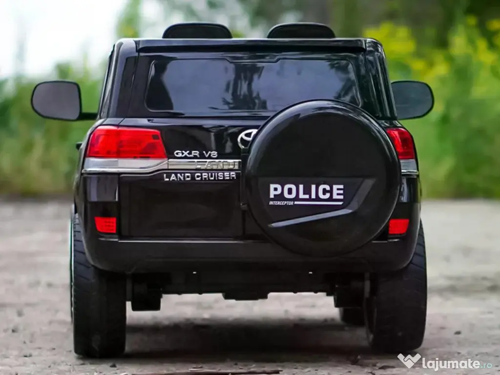 Masinuta electrica de politie, Toyota Land Cruiser 160W 12V Black
