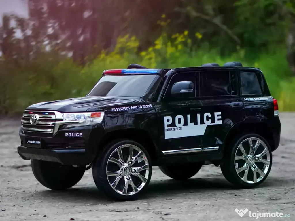 Masinuta electrica de politie, Toyota Land Cruiser 160W 12V Black