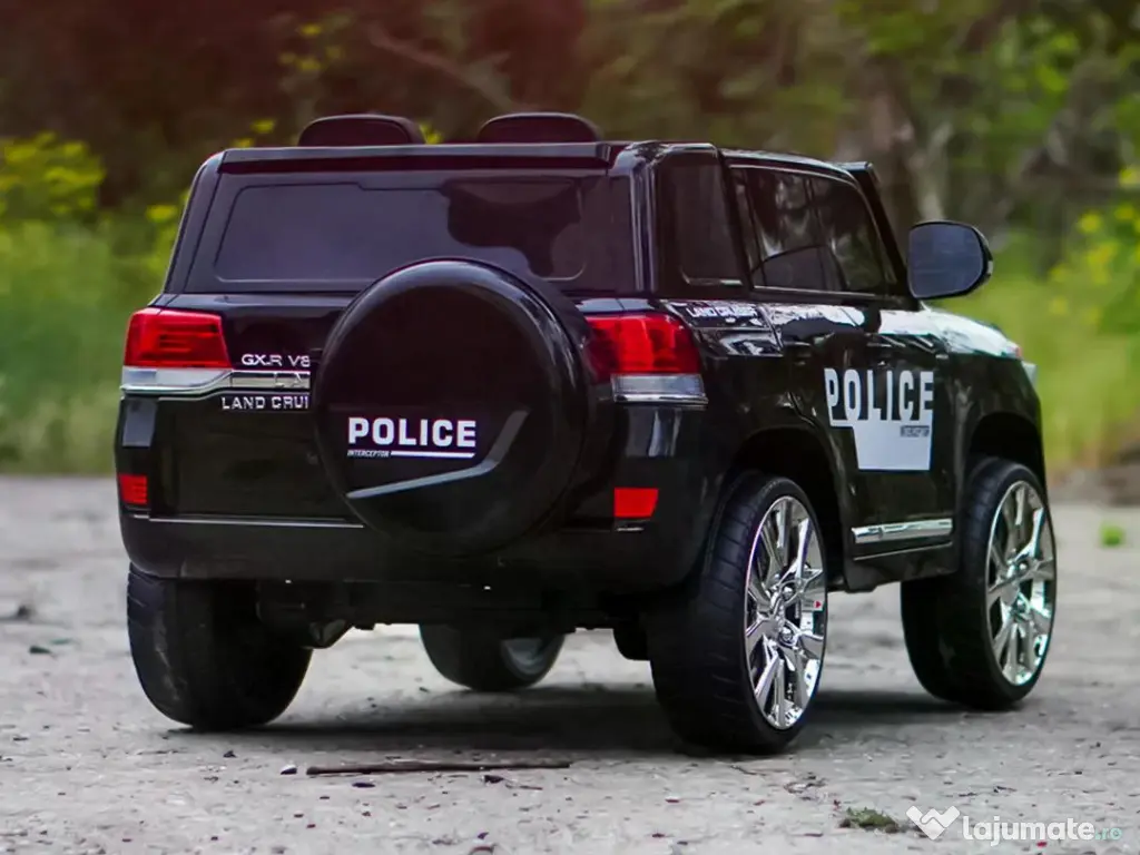 Masinuta electrica de politie, Toyota Land Cruiser 160W 12V Black