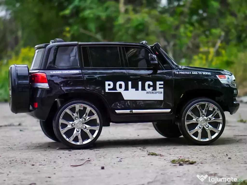 Masinuta electrica de politie, Toyota Land Cruiser 160W 12V Black
