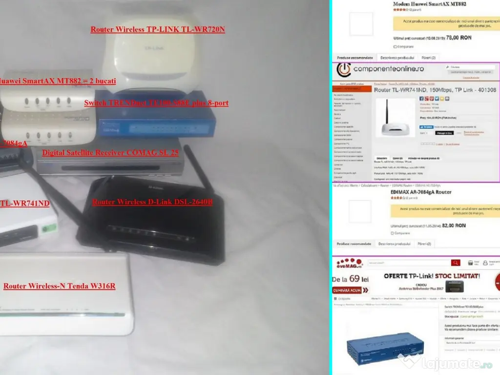 Modem router wireless switch receptor satelit 