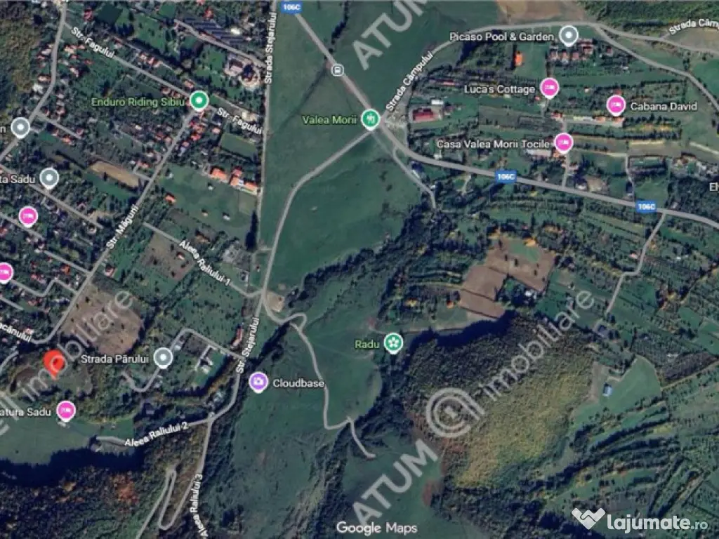 Teren intravilan 871 mp in Tocile pretabil casa de vacanta 