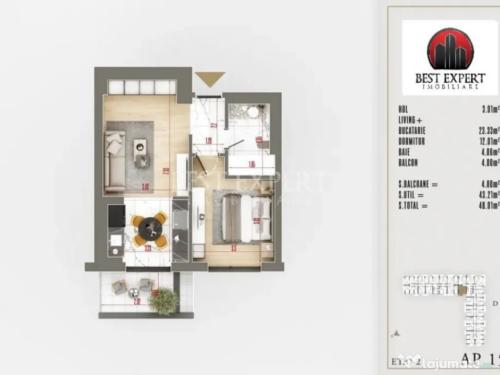 2 camere Direct Dezvoltator- Incalzire Pardoseala/3 min STB 
