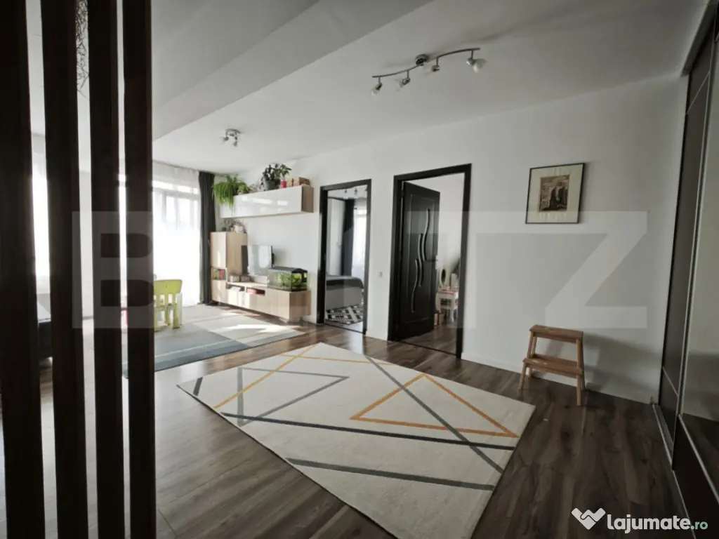 Apartament 3 camere 60 mp, expunere sudica, 2 balcoane, parc 