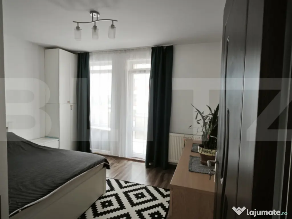 Apartament 3 camere 60 mp, expunere sudica, 2 balcoane, parc 