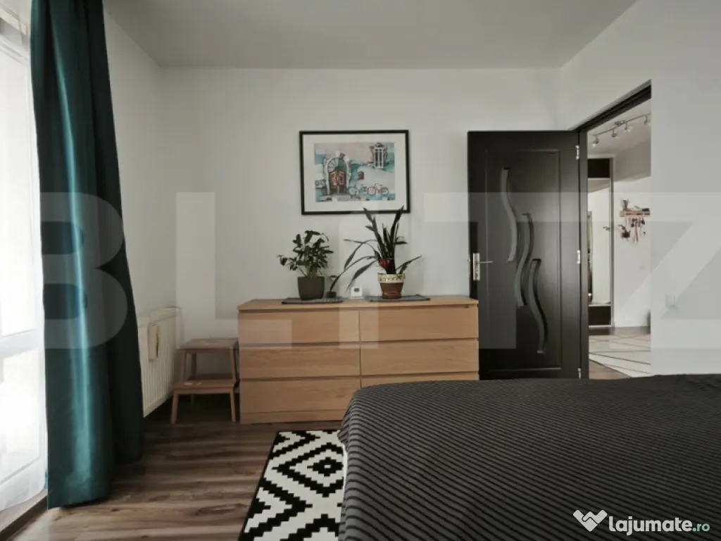 Apartament 3 camere 60 mp, expunere sudica, 2 balcoane, parc 