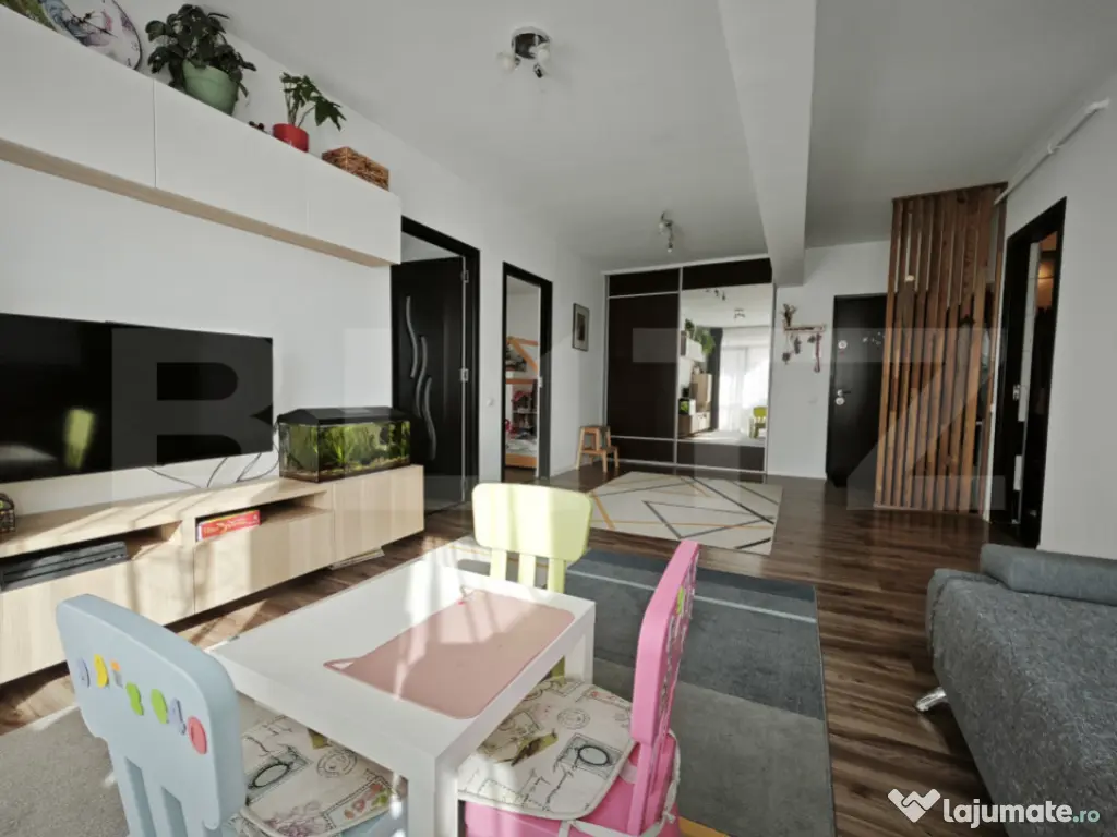 Apartament 3 camere 60 mp, expunere sudica, 2 balcoane, parc 