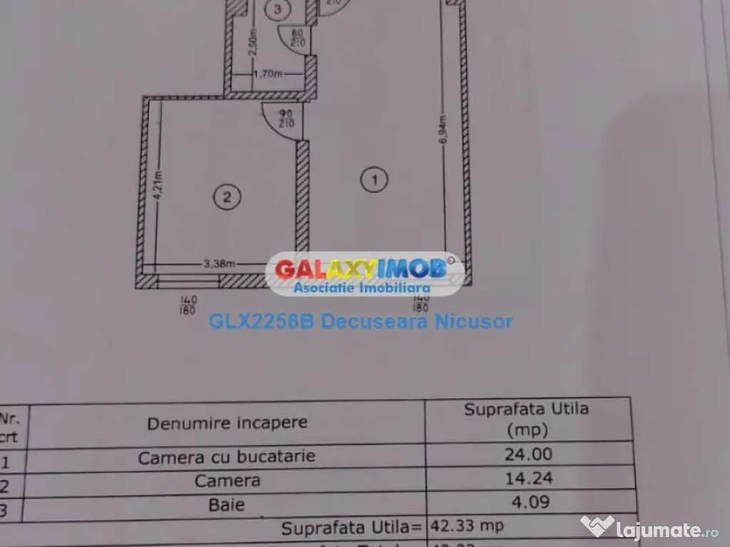 Apartament 2 camere mobilat utilat in Militari Residence, 54