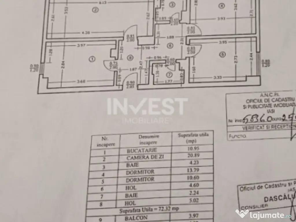 Apartament 3 camere, 80 mp, complet mobilat, Nicolina 1 –