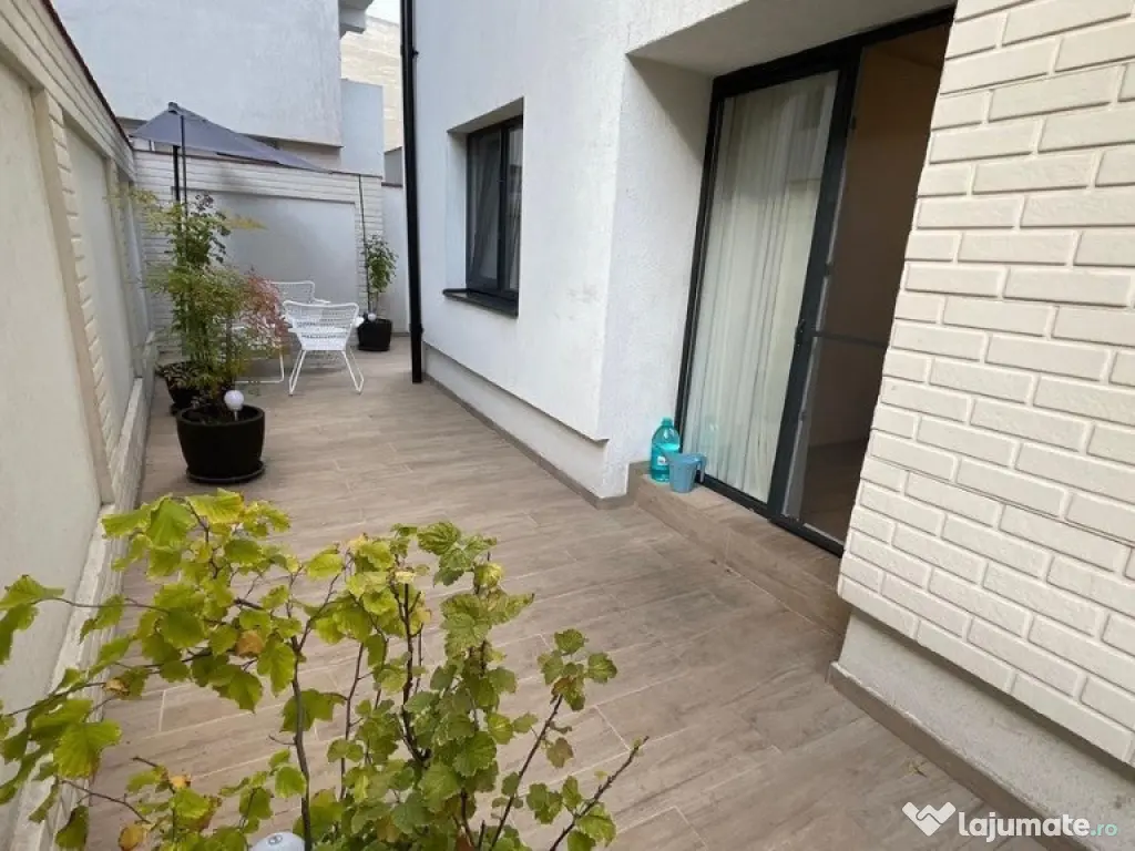 Bloc nou P+1, 2 camere, baie, centrala proprie, terasa 25 mp PARTER 