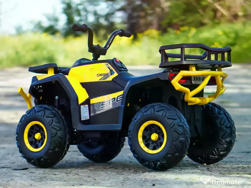 ATV electric pt. copii Mini DESERT, 4x 30W 12V, cu telecomanda Yellow