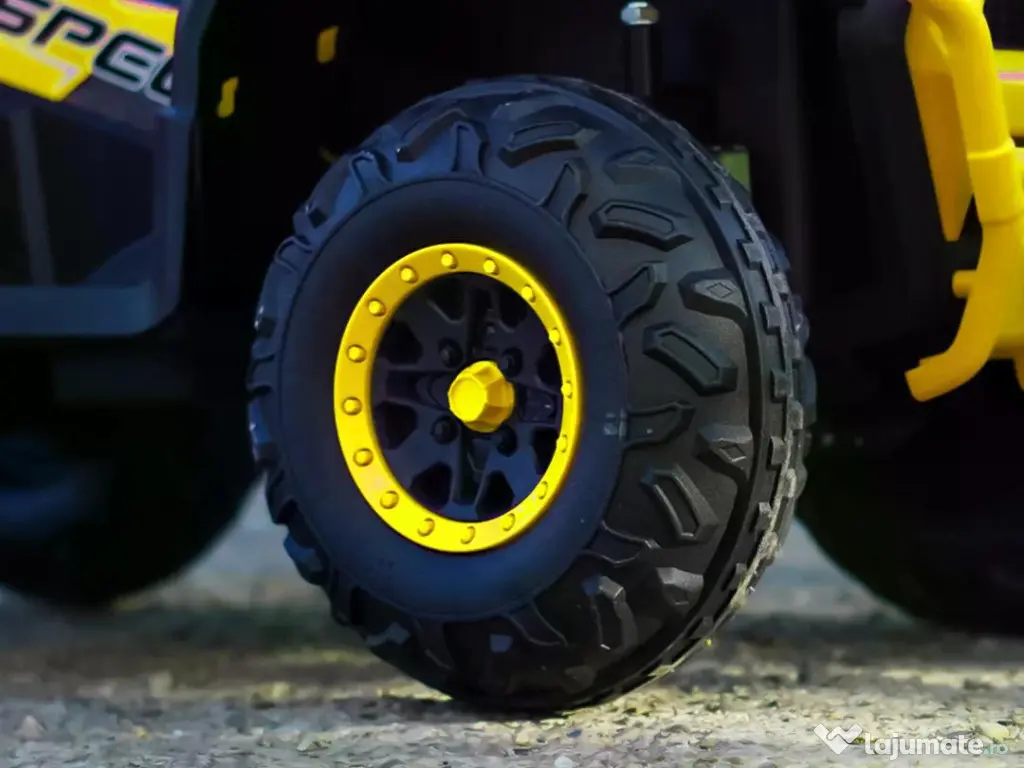 ATV electric pt. copii Mini DESERT, 4x 30W 12V, cu telecomanda Yellow