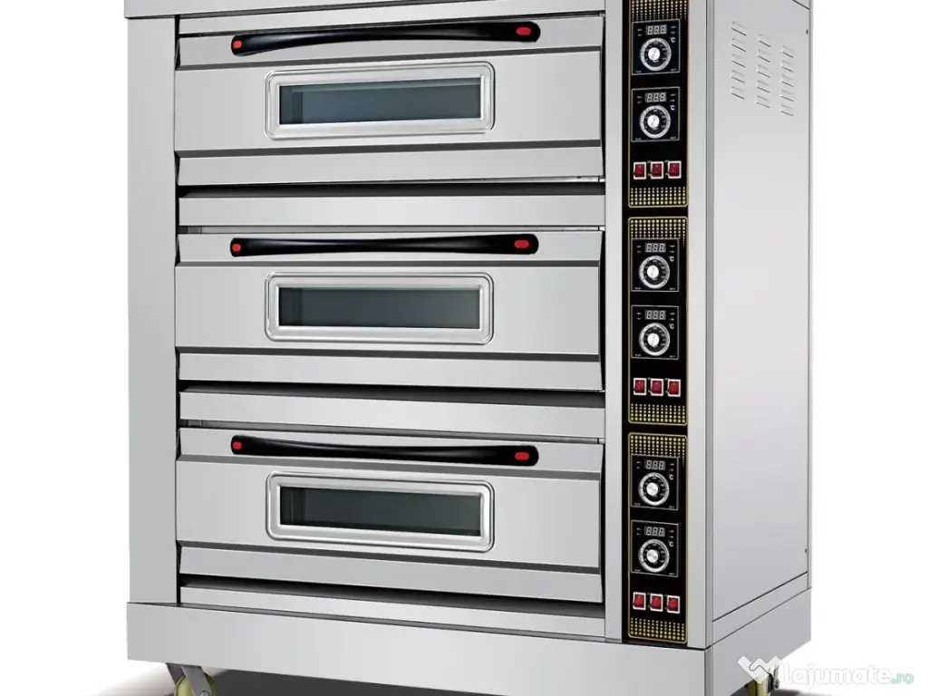 Cuptor profesional - 3 niveluri, cate 2 tavi de 40 x 60 cm pe nivel, trifazic 