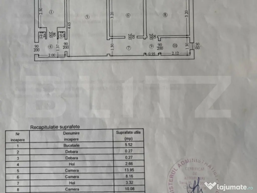 Apartament 3 camere, 50 mp, zona Alexandru cel Bun