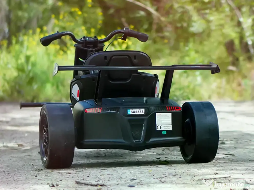 Tricicleta electrica cu functie Drift, Kinderauto BJSX2338, 2x 250W Black 