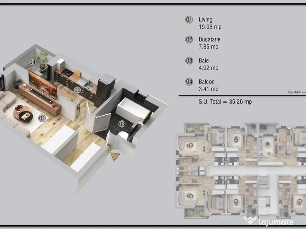 Garsoniera in zona Militari Residence finalizare aprilie ...