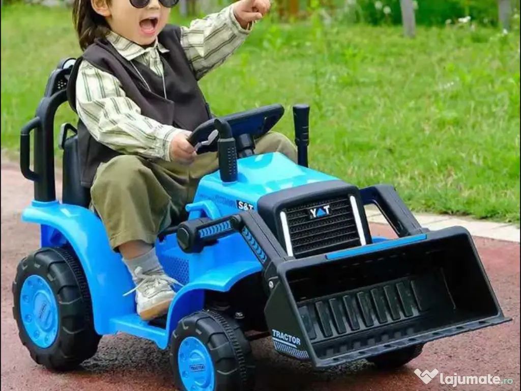 Excavator electric Kinderauto BJYT1066 60W 6V cu telecomanda Blue