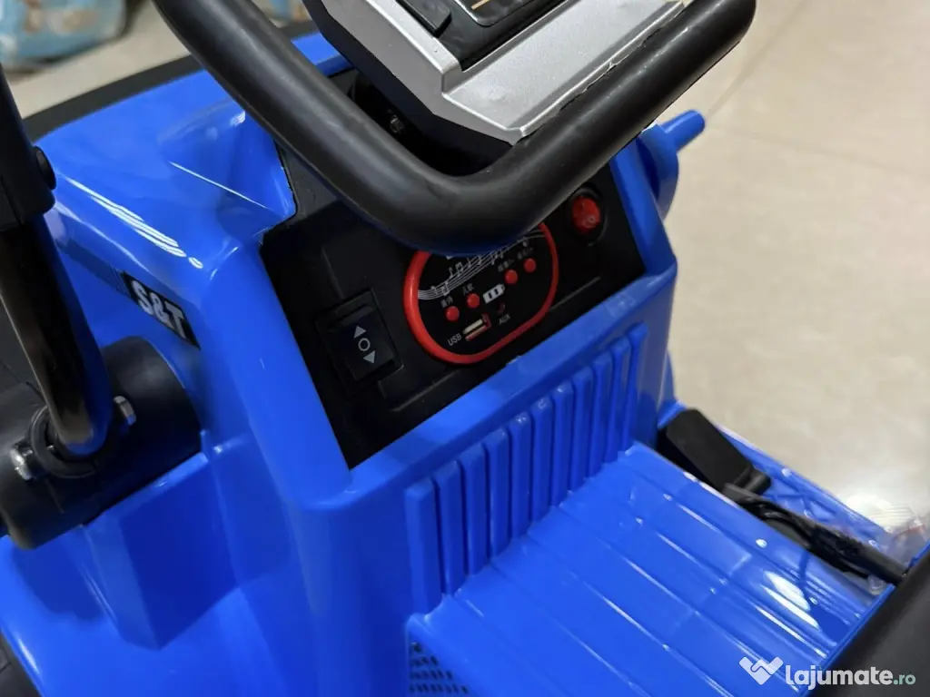 Excavator electric Kinderauto BJYT1066 60W 6V cu telecomanda Blue